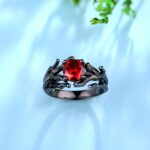 Embrace Nature's Glow – Birthstone Branch Ring – A Timeless Treasure for Her - Image 4