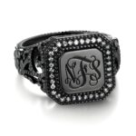 Embrace Timeless Elegance – Engraved Vine Monogram Ring – A Cherished Keepsake for Him or Her - Image 4