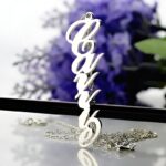 Embrace Your Name with Grace – Vertical Sterling Silver Name Necklace – A Cherished Keepsake for You or Loved Ones - Image 2