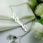 Embrace Your Name with Grace – Vertical Sterling Silver Name Necklace – A Cherished Keepsake for You or Loved Ones - Image 4