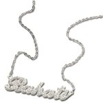 Embrace Your Story – Birthstone Name Necklace in Sterling Silver – A Sparkling Tribute for Someone Special - Image 2