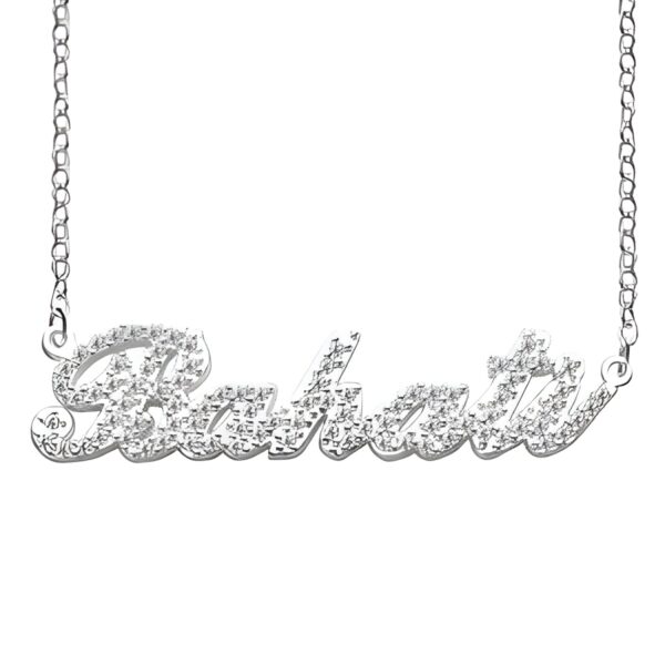 Birthstone name necklace gift for cherished moments