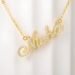 Embrace Your Story – Full Birthstone Name Necklace in 18K Gold for Cherished Moments - Image 3