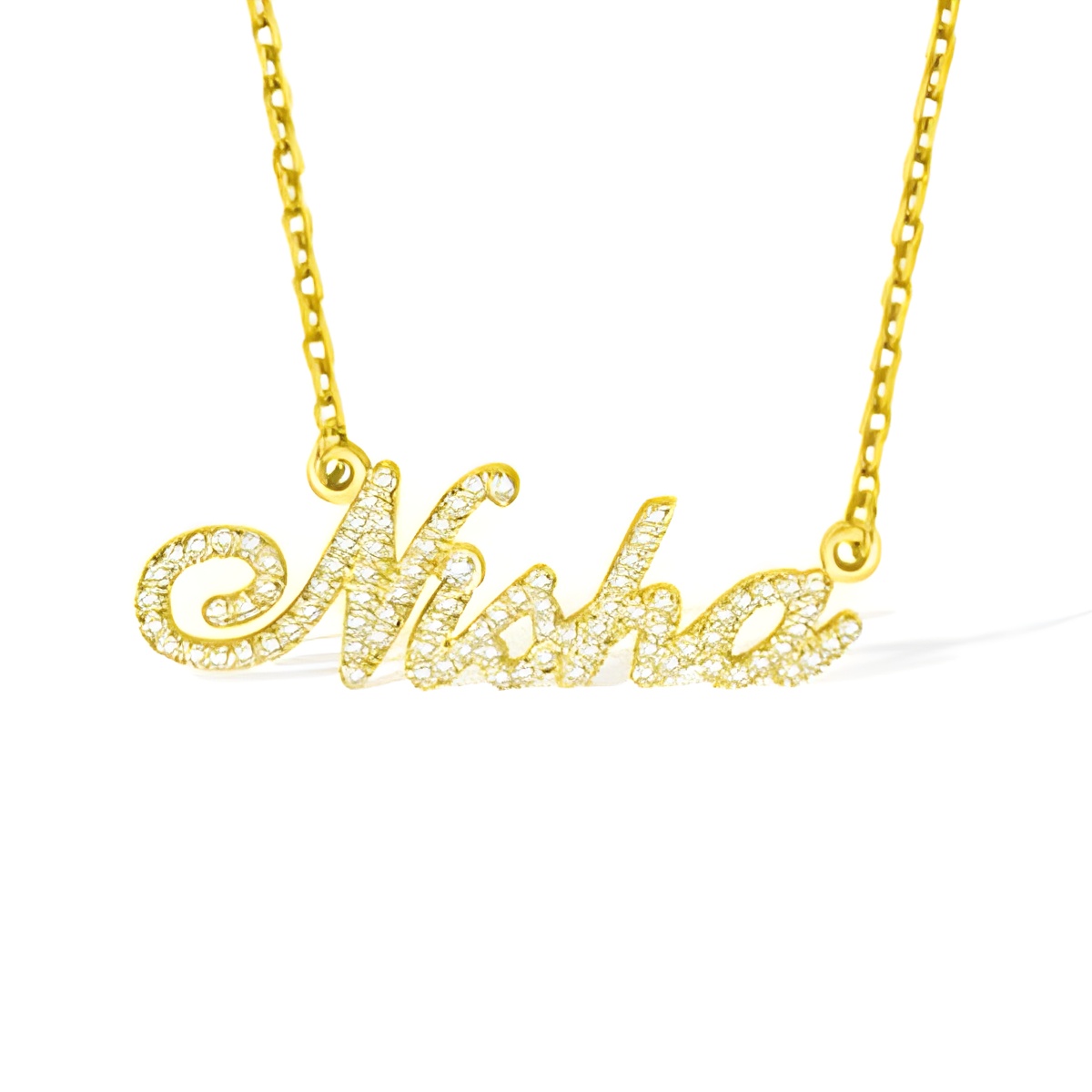 Birthstone name necklace for cherished moments