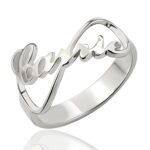 Infinity nameplate ring gift for eternal bonds