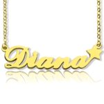 Custom name necklace with star pendant for cherished moments