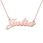 rose gold name necklace for her