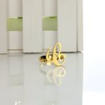 Embrace Your Unique Story – Initial Letter Ring in Radiant 18k Gold – A Timeless Treasure for Her - Image 2