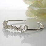 Embrace Your Story – Elegant 3D Name Bangle in Sterling Silver – A Timeless Treasure for Loved Ones - Image 3