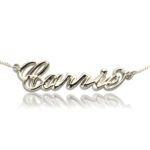 3D name necklace in sterling silver for personal expression
