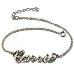 Personalized name bracelet for her in sterling silver