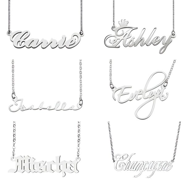 Custom name necklace gift for cherished moments
