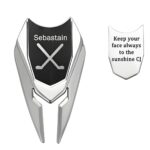 Engraved divot repair tool for golf enthusiasts