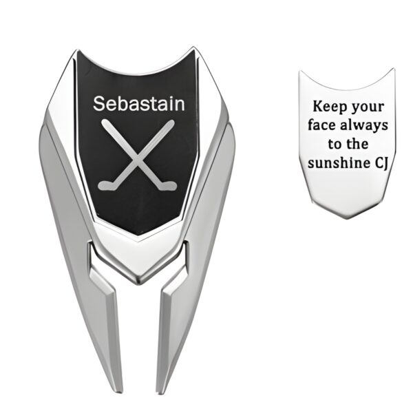 Engraved divot repair tool for golf enthusiasts