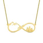 Mountain Infinity Name Necklace for endless journeys