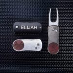 Engraved golf marker divot tool for passionate golfers