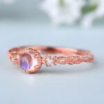 Embrace Radiance – Adjustable Gemstone Halo Ring – A Treasure for Cherished Moments - Image 3