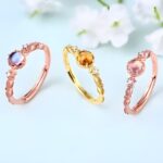 Embrace Radiance – Adjustable Gemstone Halo Ring – A Treasure for Cherished Moments - Image 4