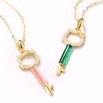 Embrace Whimsy and Elegance – Sterling Silver Cat Key Necklace with Natural Agate – A Cherished Token for Her - Image 3