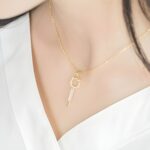 Embrace Whimsy and Elegance – Sterling Silver Cat Key Necklace with Natural Agate – A Cherished Token for Her - Image 4