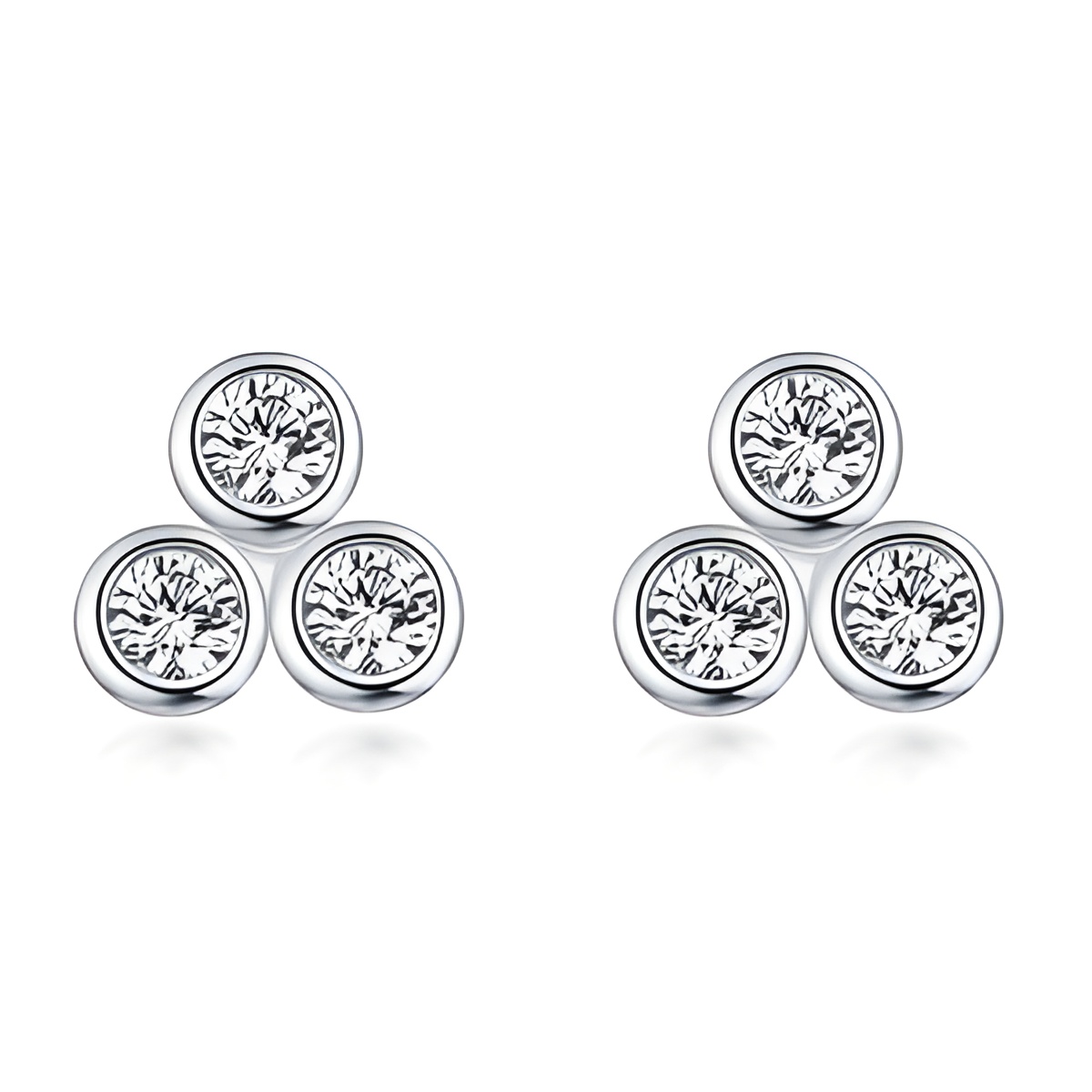 CB72_featured Personalized gemstone clover earrings for her