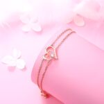 Embrace Eternal Bonds – Double Heart Birthstone Bracelet – For Cherished Moments Together - Image 3