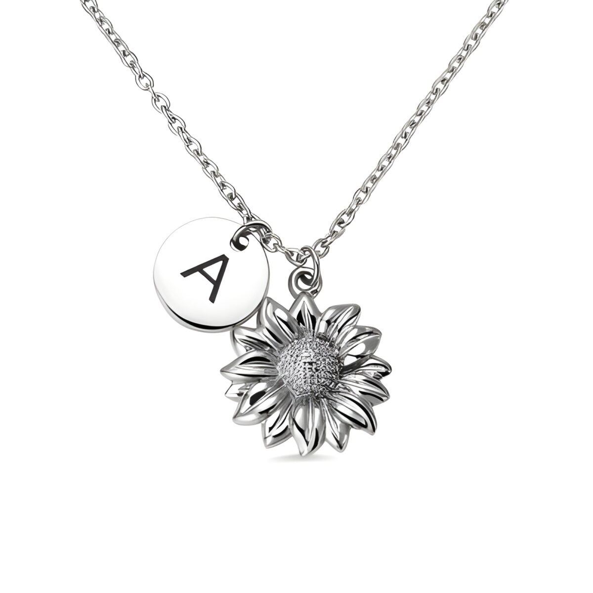 CB97_featured Personalized sunflower necklace for hope and love