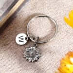 Carry Sunshine Close – Engraved Sunflower Stainless Steel Keychain – For Nature Lovers and Bright Spirits - Image 3