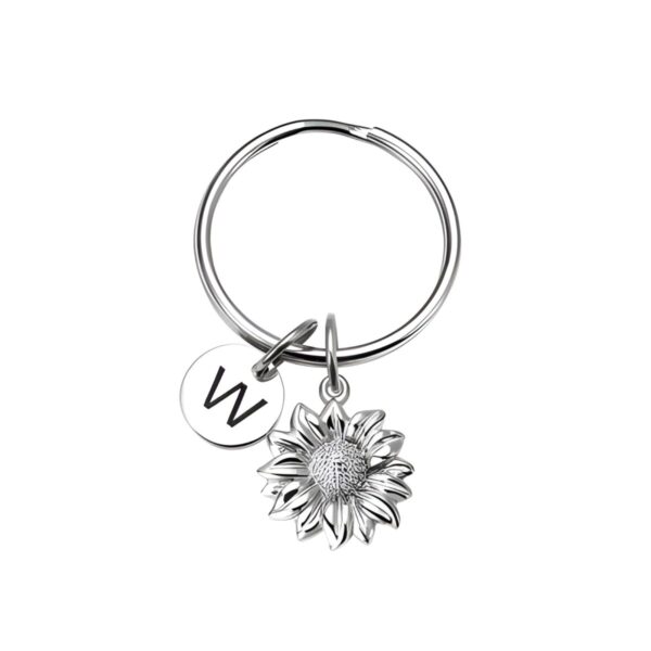 Engraved sunflower keychain gift for nature lovers