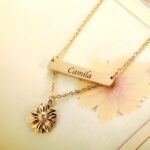 Embrace Sunshine and Warmth – Custom Sunflower Bar Necklace – A Cherished Token for Her - Image 3