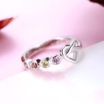 Carry Your Loved Ones Close – Birthstone Heart Ring in Sterling Silver – A Timeless Embrace for Her - Image 3
