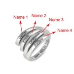 Embrace Eternal Bonds – Custom Sunbird Silver Ring – For Your Closest Four Hearts - Image 2