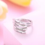 Embrace Eternal Bonds – Custom Sunbird Silver Ring – For Your Closest Four Hearts - Image 3