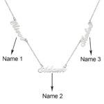 Carry Your Heart in Three Names – Custom Sterling Silver Name Necklace – A Cherished Keepsake for Loved Ones - Image 2