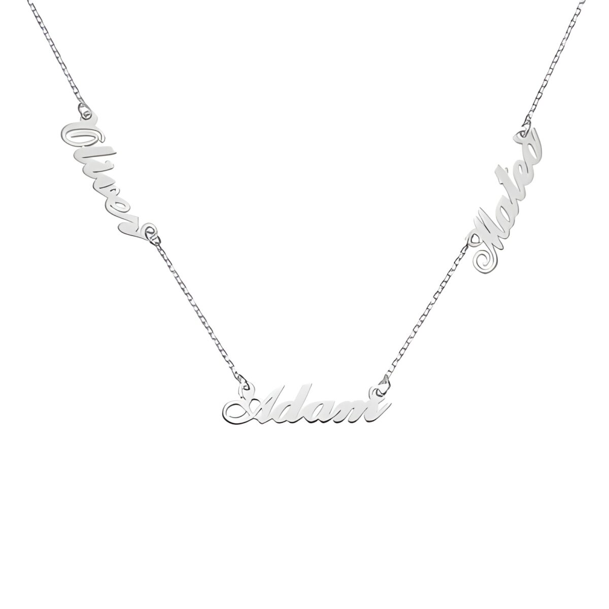 Custom sterling silver name necklace for loved ones