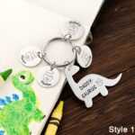 Celebrate Dad's Roar – Custom Dinosaur Keychain Keepsake for Fathers and Grandfathers - Image 3
