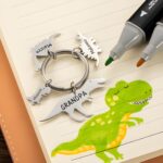 Celebrate Dad's Roar – Custom Dinosaur Keychain Keepsake for Fathers and Grandfathers - Image 5