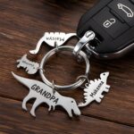 Celebrate Dad's Roar – Custom Dinosaur Keychain Keepsake for Fathers and Grandfathers - Image 6