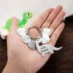 Celebrate Dad's Roar – Custom Dinosaur Keychain Keepsake for Fathers and Grandfathers - Image 7
