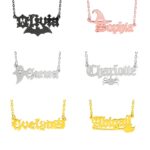 Gothic Halloween Name Necklace for unique spirits