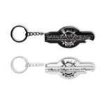 Custom barbecue bottle opener keychain for Dad