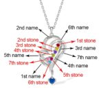 Embrace Eternal Bonds – Double Heart Necklace with Custom Birthstones & Names – A Mother's Timeless Treasure - Image 12