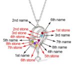 Embrace Eternal Bonds – Double Heart Necklace with Custom Birthstones & Names – A Mother's Timeless Treasure - Image 13