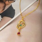 Embrace Eternal Bonds – Double Heart Necklace with Custom Birthstones & Names – A Mother's Timeless Treasure - Image 4