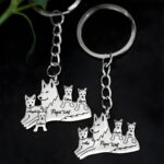 Embrace the Pack – Custom Wolf Family Keychain – For Cherished Parents and Grandparents - Image 2