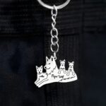 Embrace the Pack – Custom Wolf Family Keychain – For Cherished Parents and Grandparents - Image 3