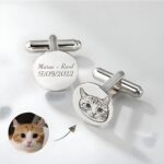 Carry Their Memory Close – Custom Pet Portrait Cufflinks – For Men Who Treasure Every Moment - Image 2