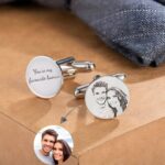 Carry Their Memory Close – Custom Portrait Photo Cufflinks – For Men Honoring Life’s Special Moments - Image 2