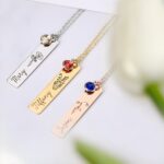 Embrace Your Story – Birth Flower Necklace with Name and Birthstone – A Cherished Treasure for Mom and Grandma - Image 2