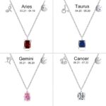 Embrace Your Stars – Sterling Silver Zodiac Birthstone Necklace – A Cherished Token for Her Special Moments - Image 8